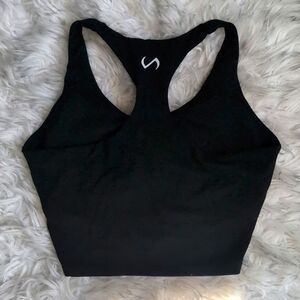 Tempo Black Racerback Sports Bra Small